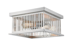Camellia 2 Light Flush Mount in Brushed Nickel Finish