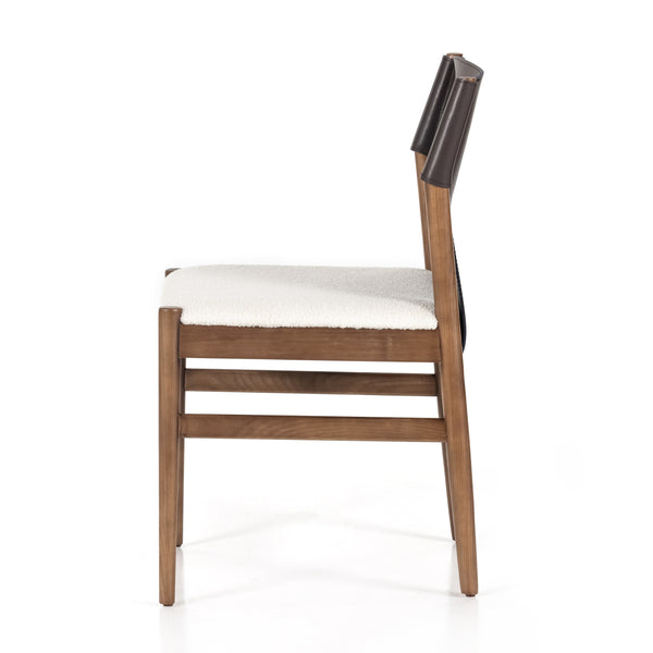 Lulu Armless Dining Chair In Espresso Leather