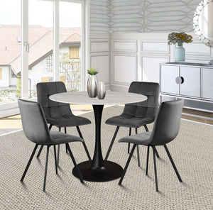 Omar Dining Table In Matte Black