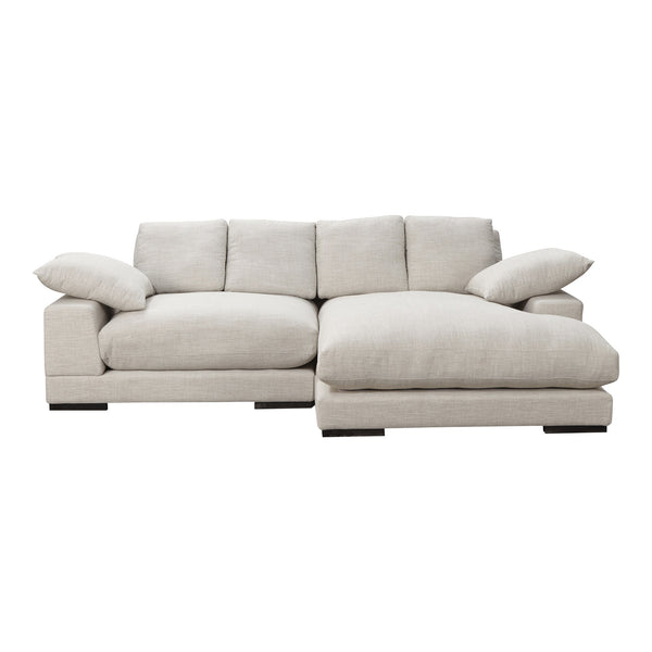 Moe's Plunge Sectional with Flip Chaise in Brown