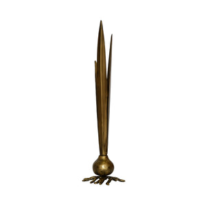 HANDCRAFTED GARLIC BUD VASE IN BRASS