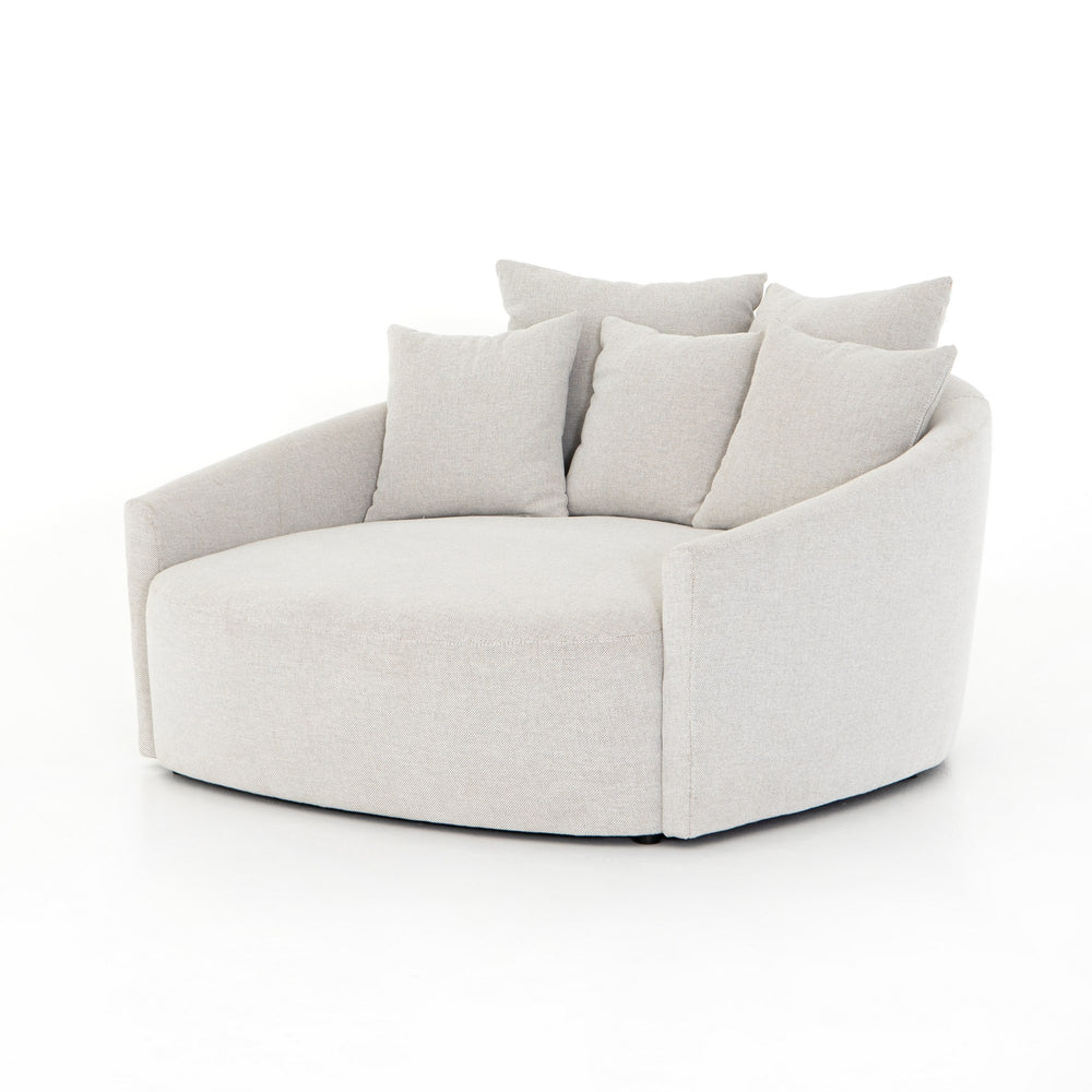 Chloe Media Lounger in Delta Bisque