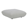Moe's Zeppelin Ottoman Salt Stone White