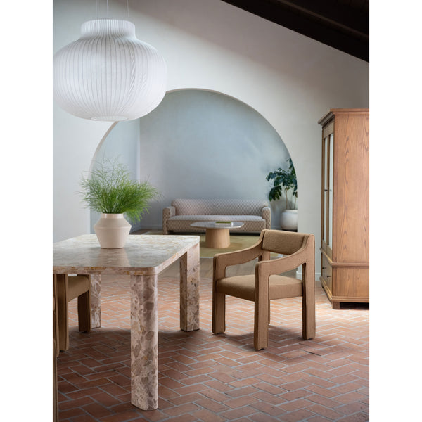 Moe's Elise Dining Chair Ochre with Sloped Arms