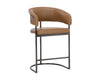 MARRIS COUNTER STOOL - GUNMETAL - MILLIKEN COGNAC