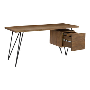 Moe's Nailed Desk with Live Edge Acacia Wood