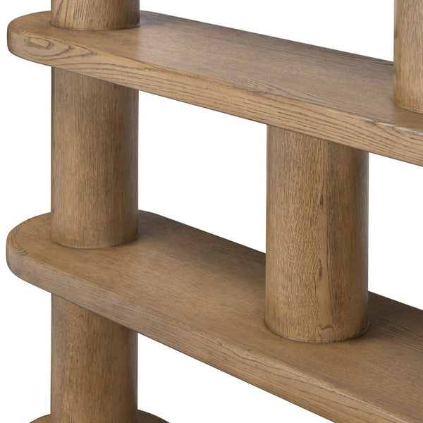 Luciana Bookcase In Smoked Oak Veneer