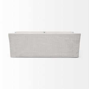 Denly II 92.5 X 38.25 X 34.5 Frost Gray Slipcover Three Seater Sofa