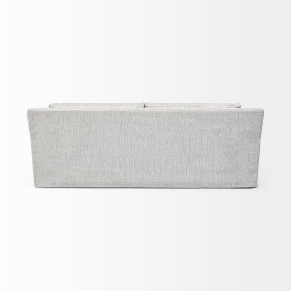 Denly II 92.5 X 38.25 X 34.5 Frost Gray Slipcover Three Seater Sofa