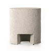 Kember Outdoor End Table In Blanc White