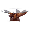 Archimedes Coffee Table Copper with Glass Top