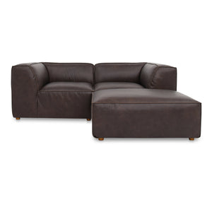 Form Nook Modular Sectional in Espresso Brown Leather