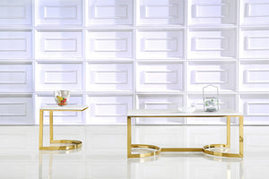 Garry End Table In Gold