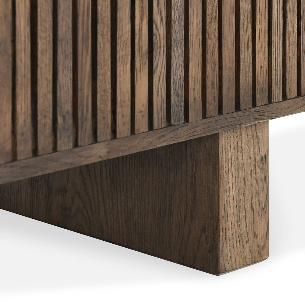 Roya Solid Wood 4Dr Cabinet - Toasted Brown