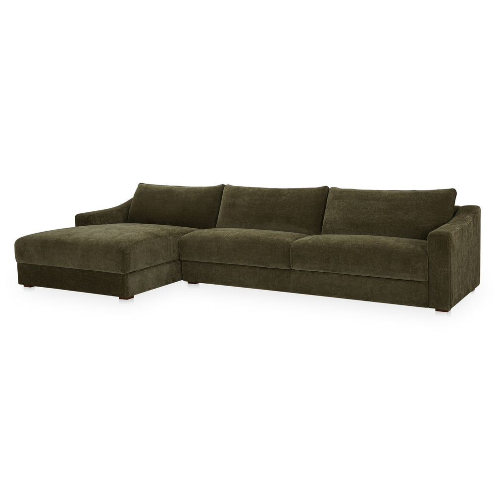 Farrow Sectional in Cedar Green with Left Chaise