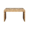 WATERFALL EDGE DESK IN BURL WOOD