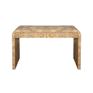WATERFALL EDGE DESK IN BURL WOOD