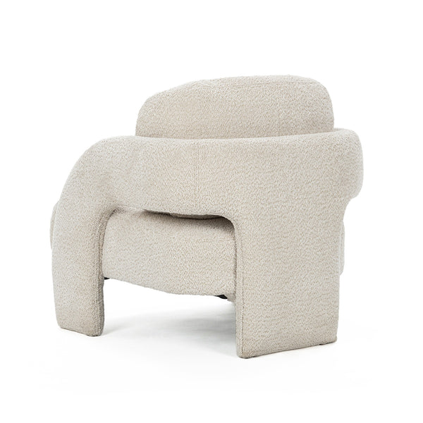 Salino Upholstered Lounge Chair in Natural Fabric