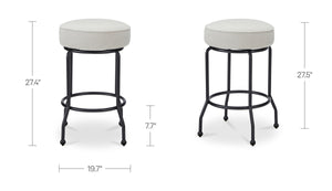 Moe's Kelsey Swivel Counter Stool Beige