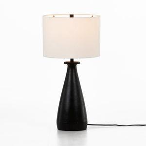 Innes Table Lamp In Matte Black Cast Alumnm