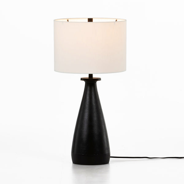 Innes Table Lamp In Matte Black Cast Alumnm