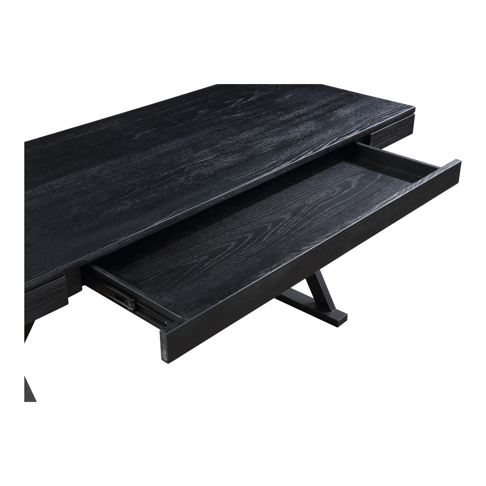 Moe's Profecto Desk Black with Soft-Close Drawers
