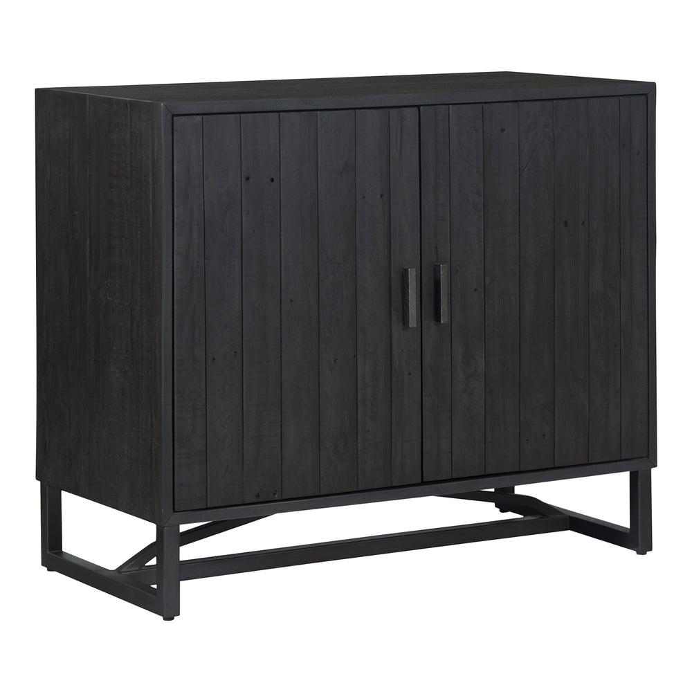 Moe's Sierra 2 Door Black Cabinet with Adjustable Shelf