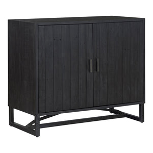 Moe's Sierra 2 Door Black Cabinet with Adjustable Shelf