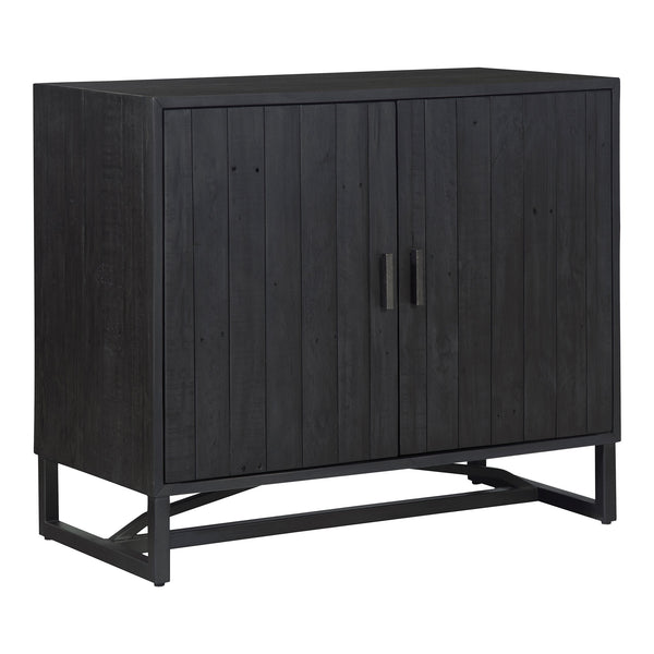 Moe's Sierra 2 Door Black Cabinet with Adjustable Shelf