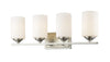 Bordeaux 4 Light Vanity  in Brushed Nickel Finish