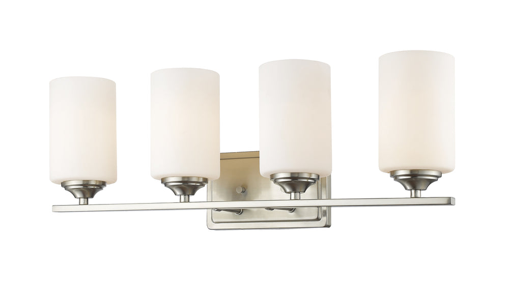 Bordeaux 4 Light Vanity  in Brushed Nickel Finish