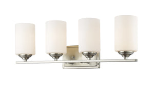 Bordeaux 4 Light Vanity  in Brushed Nickel Finish