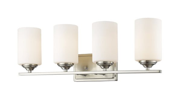 Bordeaux 4 Light Vanity  in Brushed Nickel Finish