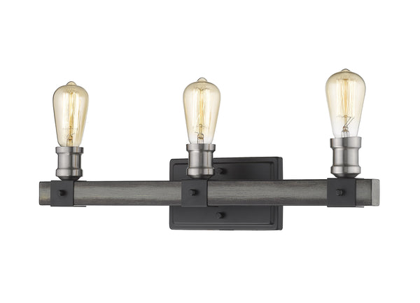 Kirkland 3 Light Vanity in Ashen Barnboard Finish