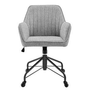 Thompson Fabric Swivel Office Arm Chair In Strata Gray