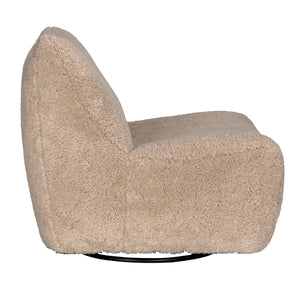 Mcclain Swivel Chair, Camel Fabric