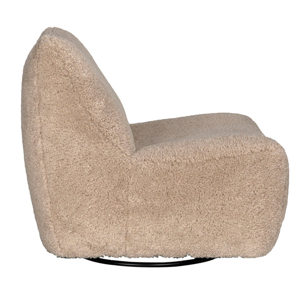Mcclain Swivel Chair, Camel Fabric