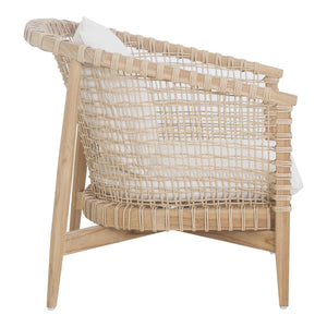 Moe's Kuna Outdoor Lounge Chair in White