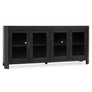 Macarthur Solid Wood 4-Drawer Cabinet in Antique Black