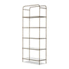 Swinton Bookcase In Hammered Aged Brass