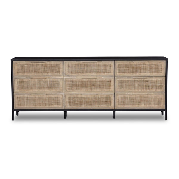 Sydney 9 Drawer Dresser In Black Wash