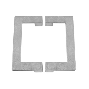 BRUTALIST METAL SCUPLTURE WITH BLACK MARBLE BASE