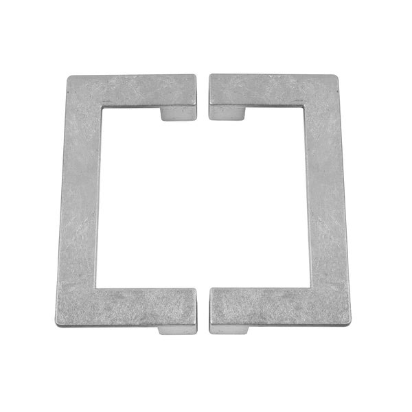 BRUTALIST METAL SCUPLTURE WITH BLACK MARBLE BASE