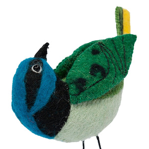Green Jay, Felt Bird