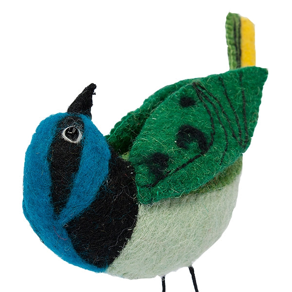 Green Jay, Felt Bird