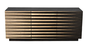 Tyson Sideboard in Ebony and Washed Walnut Finish