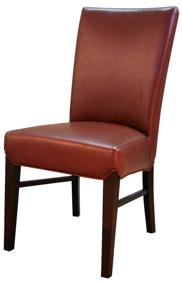 Milton Bonded Leather Chair In Pomegranate