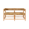 RATTAN BENCH WITH SEAGRASS WRAPPED SEAT AND SEAT BACK