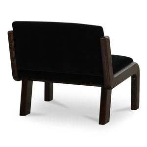 Moe's Edie Accent Chair Black Faux Mohair