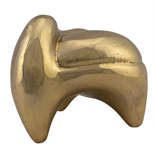 Alien Metal Alloy Sculpture in Antique Brass Finish